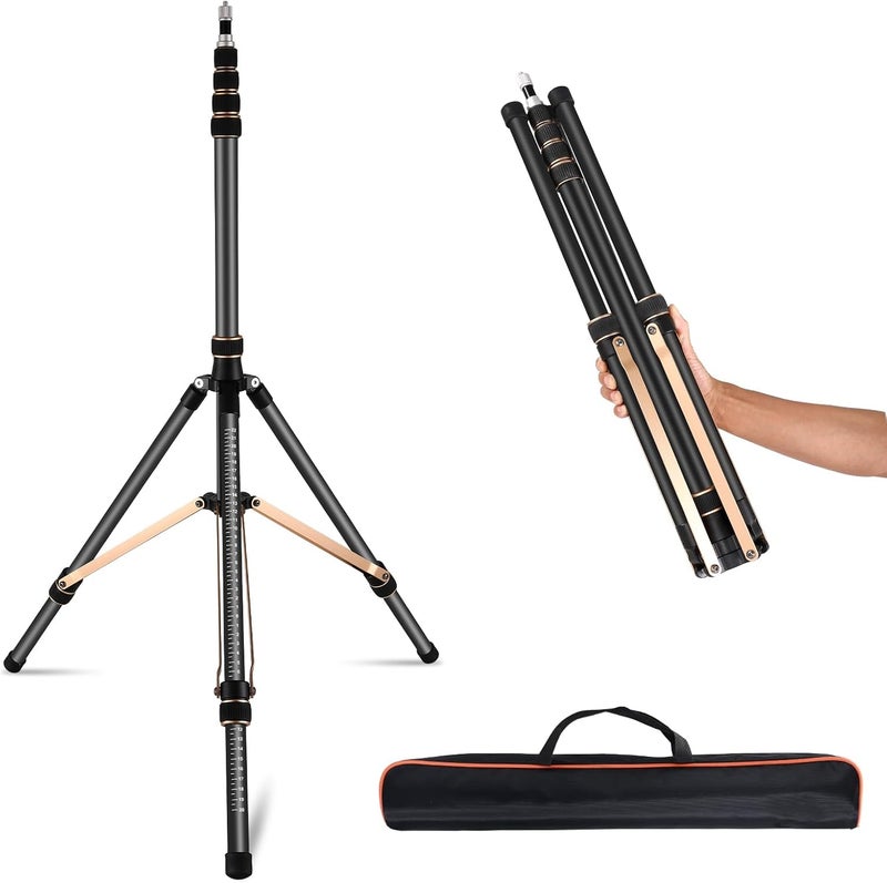 soonpho Extendable Photography Light Stand 8.5ft Aluminium Alloy Tripod Light Photography with 180° Reversible Leg Travel Compact Tripod Maximum Height 102"/260cm for Continute Output Lighting - Image 1
